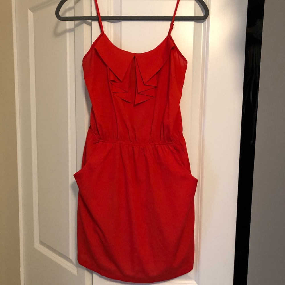Red cocktail dress